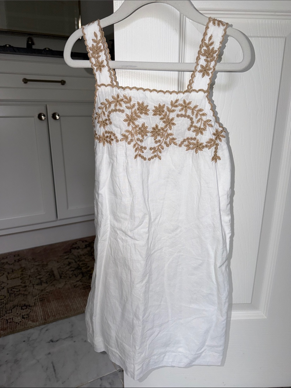 Crewcuts girls’ linen-blend sleeveless dress
